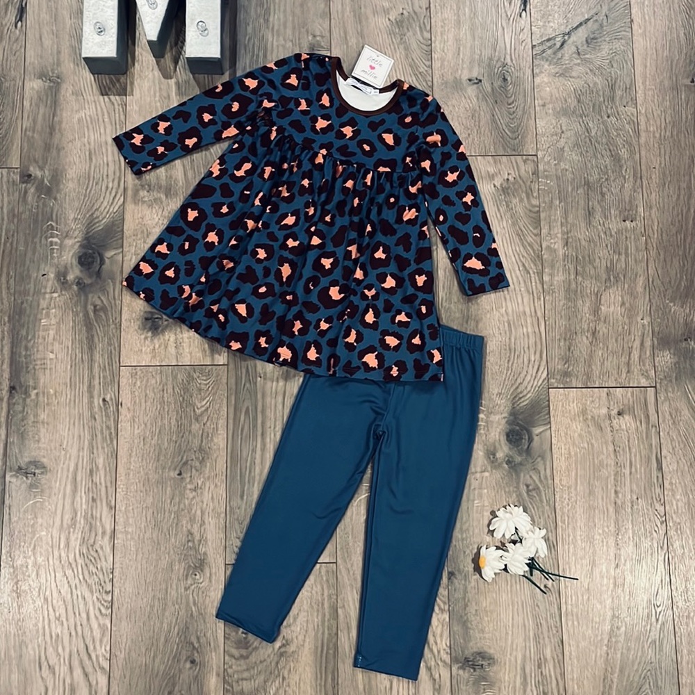 Little Millie Leopard A-Line Dress & Leggings